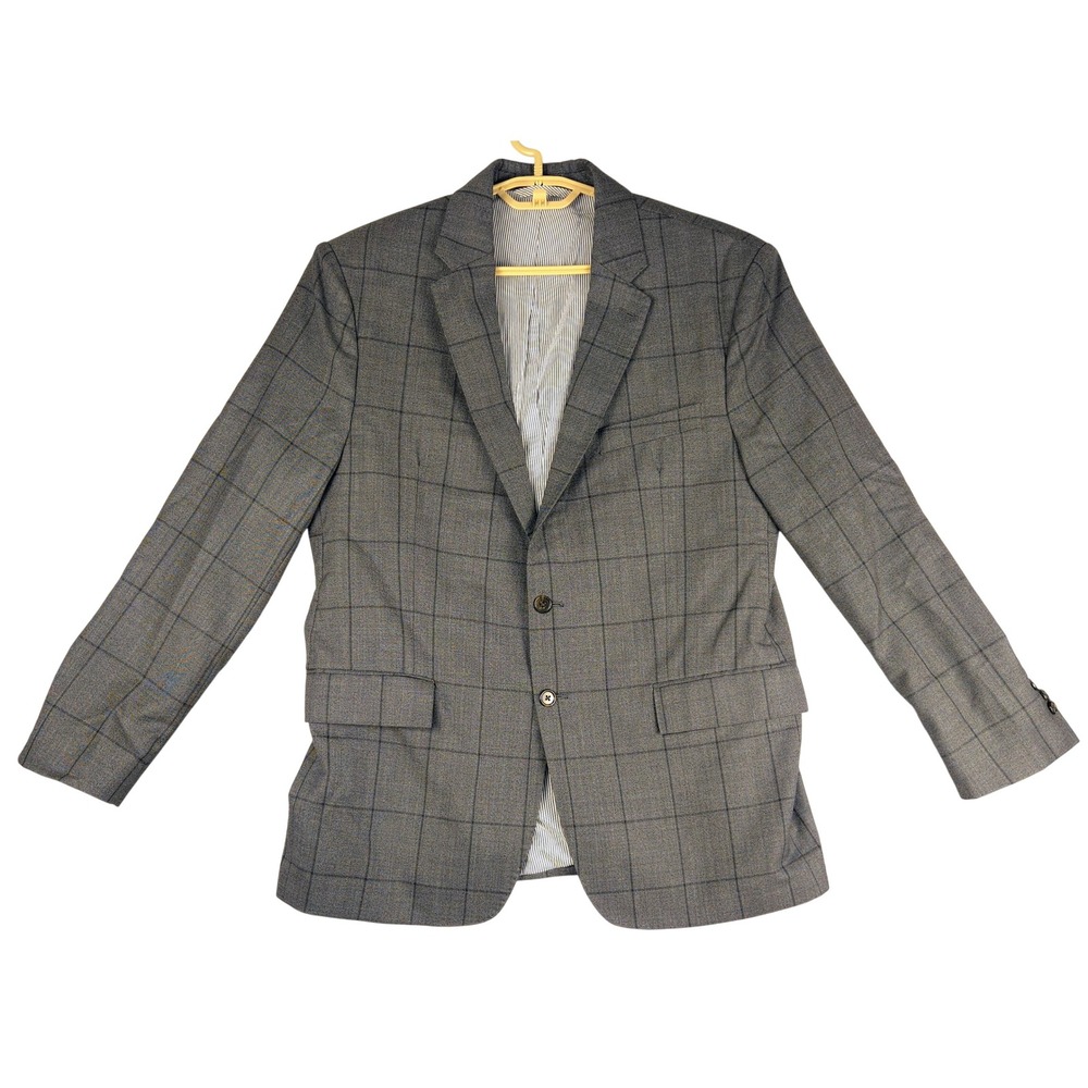 Todd Snyder Mayfair Fit Grey Windowpane Wool Blazer Sport Coat Canada 44R